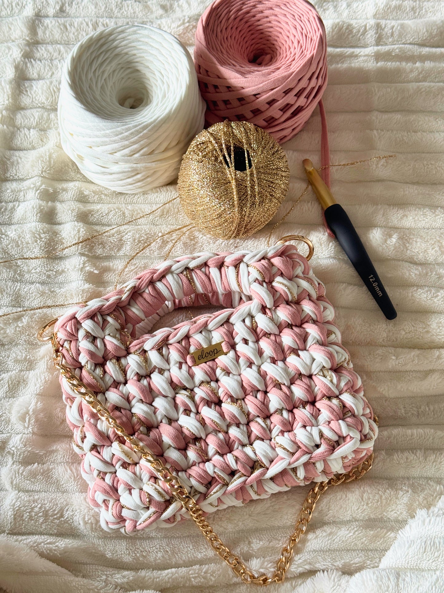 Antique Rose & Cream Topaze Bag