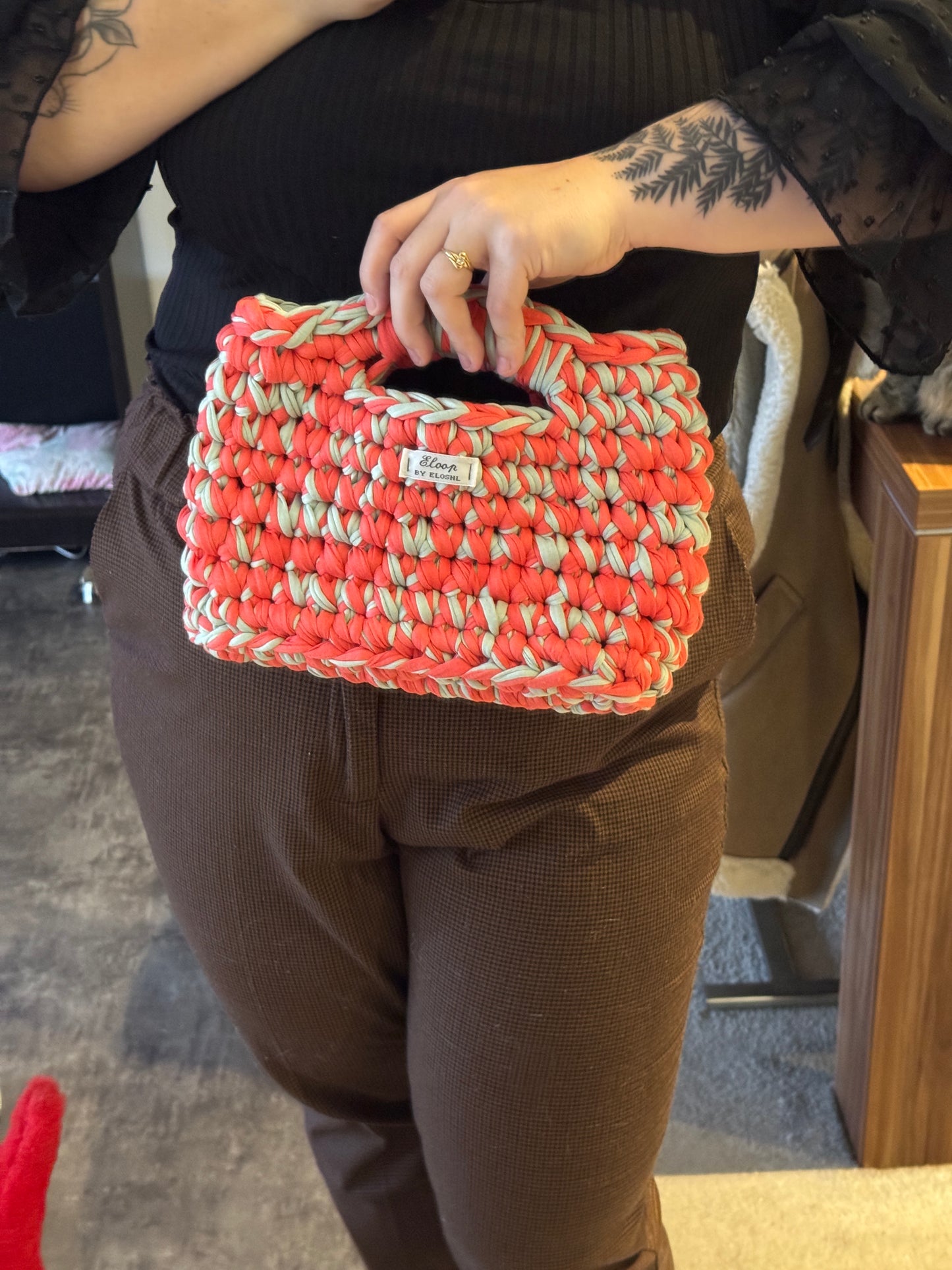 Sac Topaze orange & vert