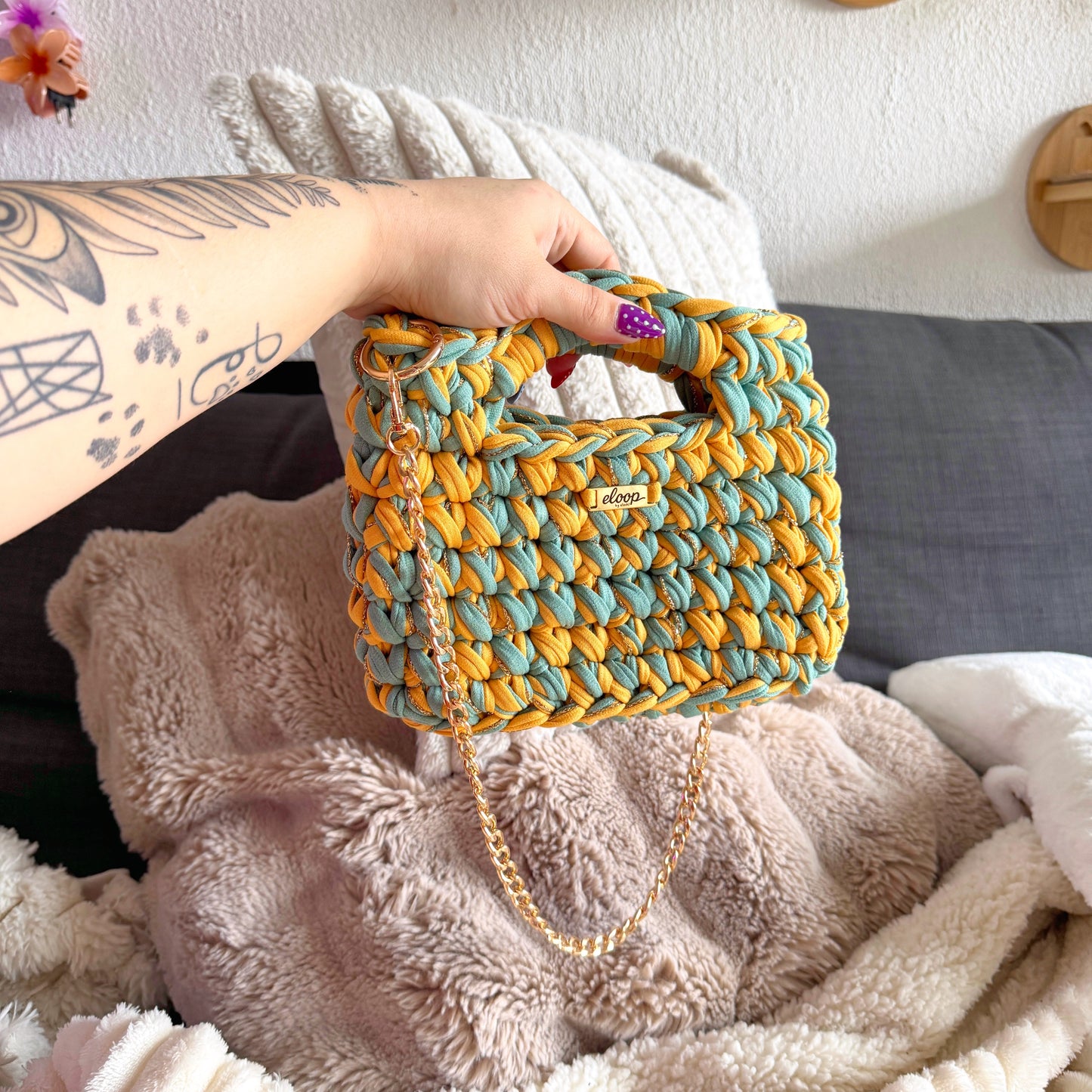 Sage Green & Honey Yellow Topaze Bag