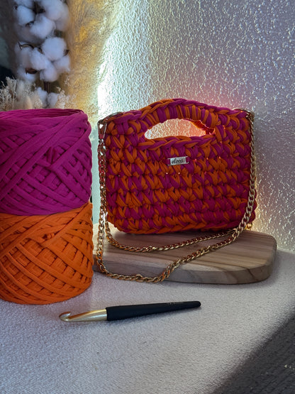Topaze rose fuchsia & orange