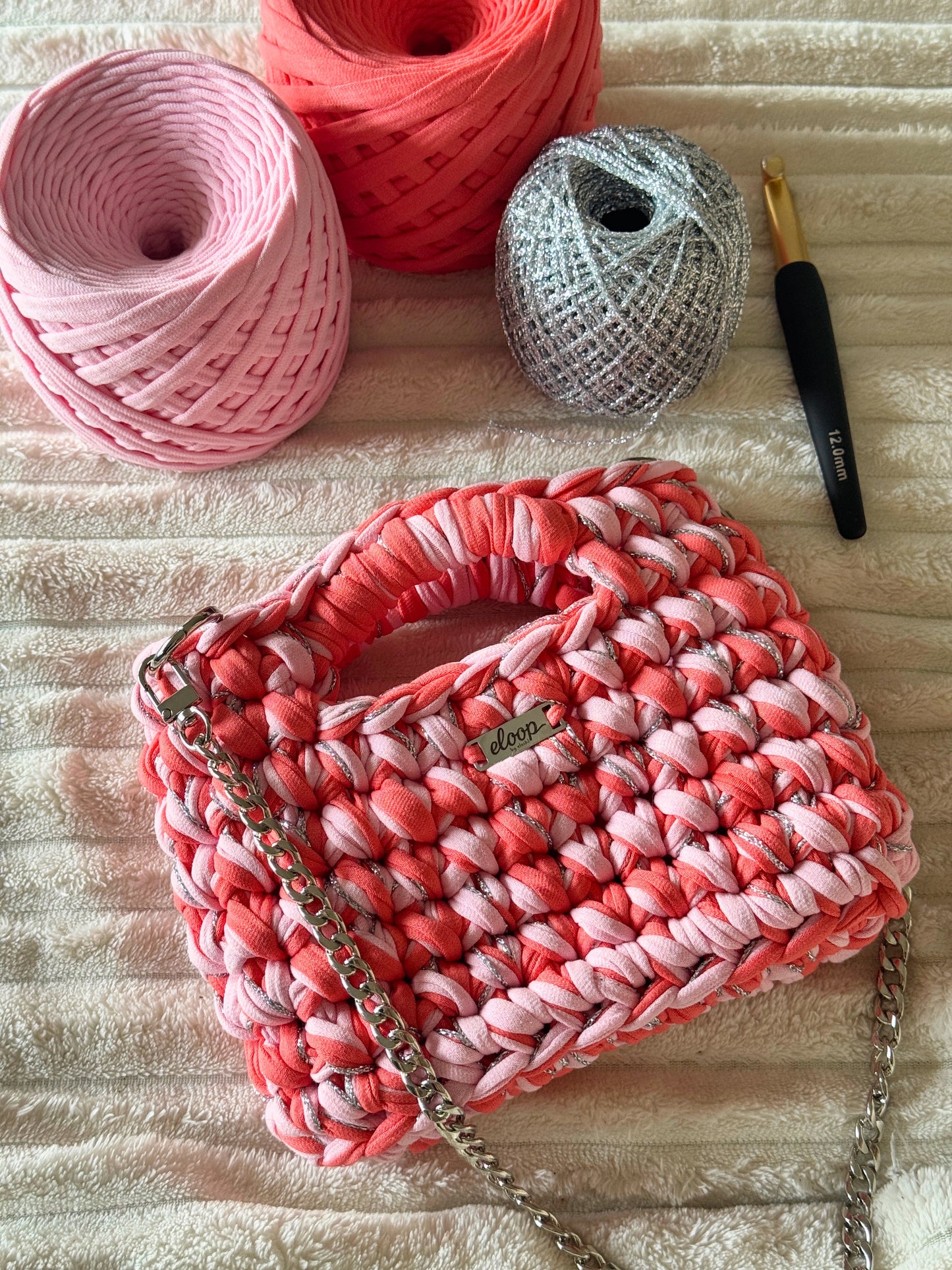 Sac Topaze corail & rose poudré