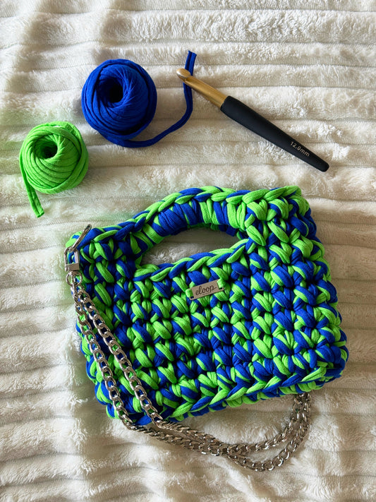 Sac Topaze pomme & bleu roi