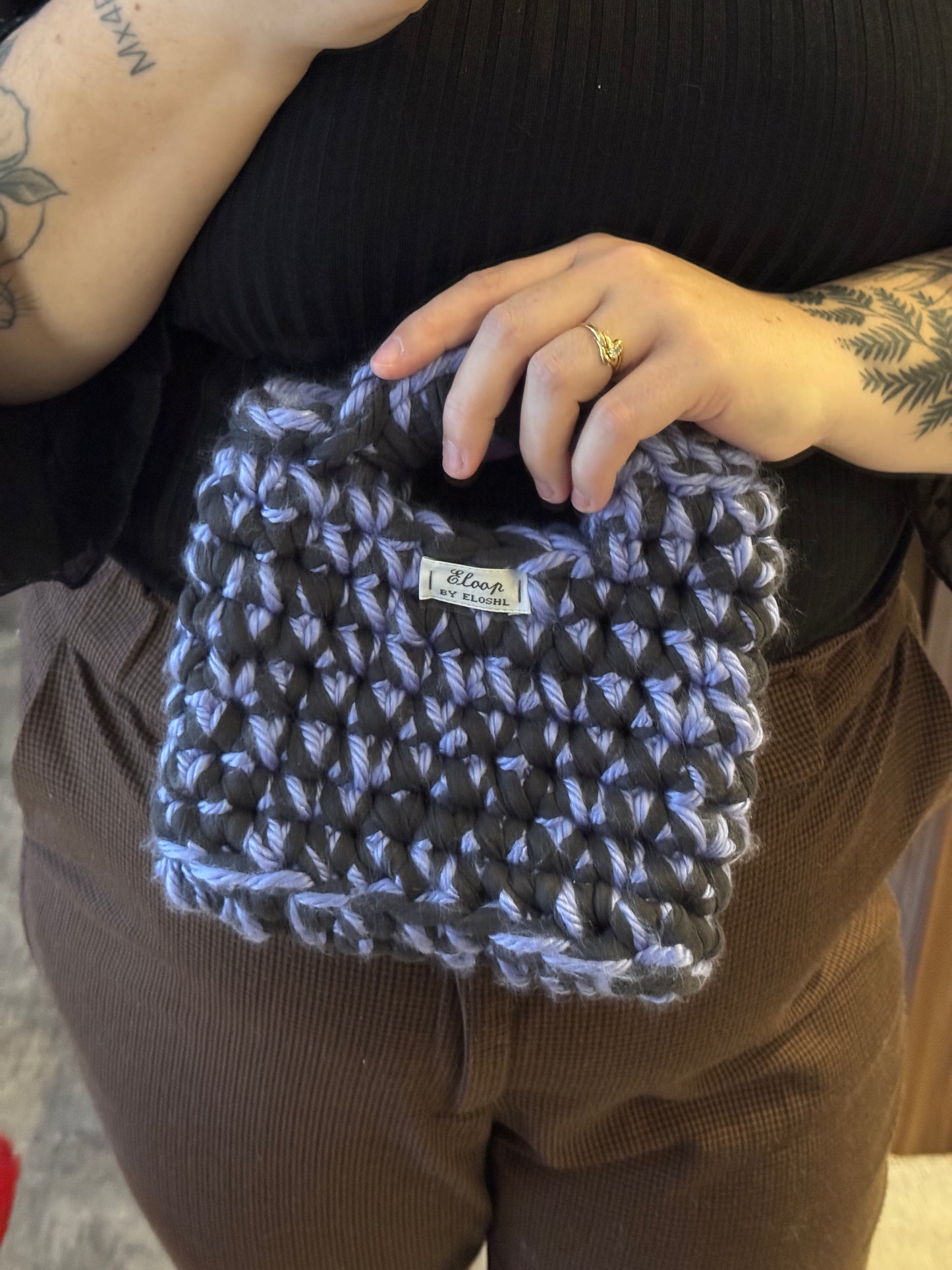 Sac Topaze violet & noir